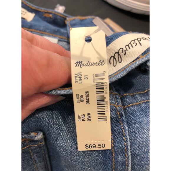 MADEWELL -Women's The Perfect Jean Short - Vintage Denim - 31-Blue-NWT - Picture 9 of 10